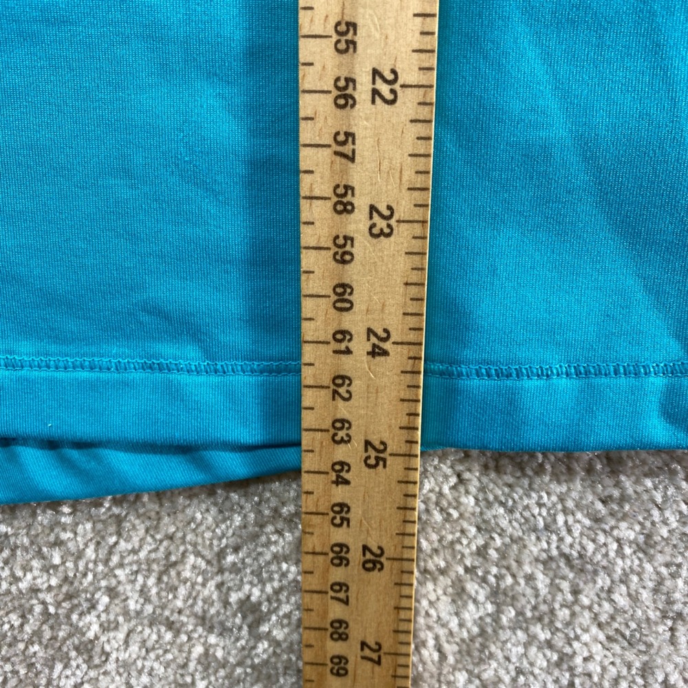 Nike Pro Dri-FIT Quarter Zip Womens Large Teal Patterned‎ Sleeve Athletic Top - Picture 4 of 10